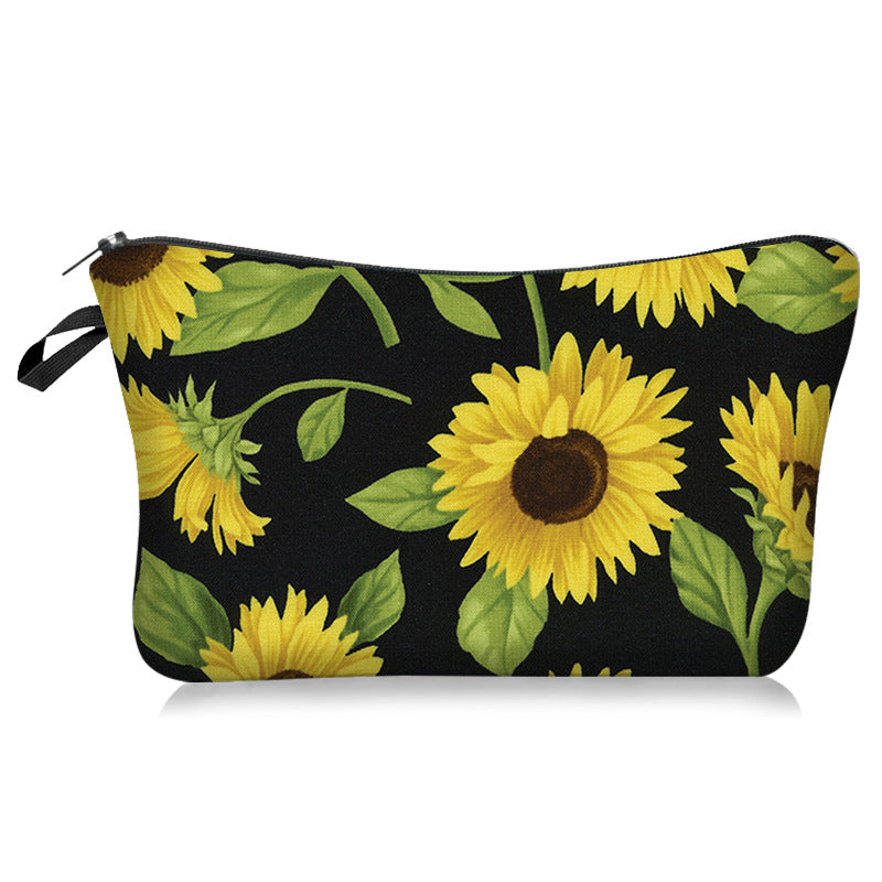 Wholesale Sunflower Series Polyester Cosmetic Bag